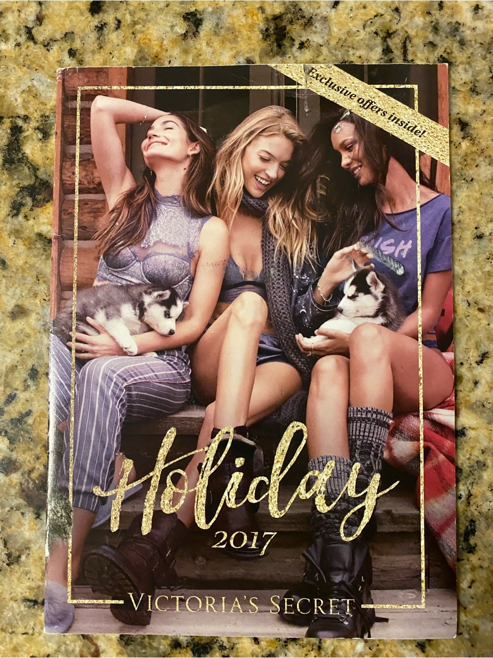 Victoria's Secret Holiday 2017 Catalog - Gold Accent Cover